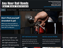 Tablet Screenshot of anyhourbailbonds.com